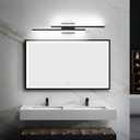 PRESDE 32 Inch LED Vanity Light Black Bathroom Light Fixtures Over Mirror Modern Bath Lighting Bar 5CCT
