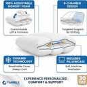 TUMBLE 6-Chamber Adjustable Bed Pillow | Back, Side & Stomach Sleepers | Cooling Cover | Memory Foam & Gel Fiber Fill| CertiPUR/Oeko-Tex | Standard Queen 2 Pack