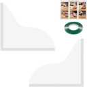 2Pcs Shower Splash Guards, Bathtub Water Guards, Clear Tub Corner Guards, Waterproof Tub Water Guards, Easy To Install Wear Resistant Tub Corner Guards for Bathroom Tub