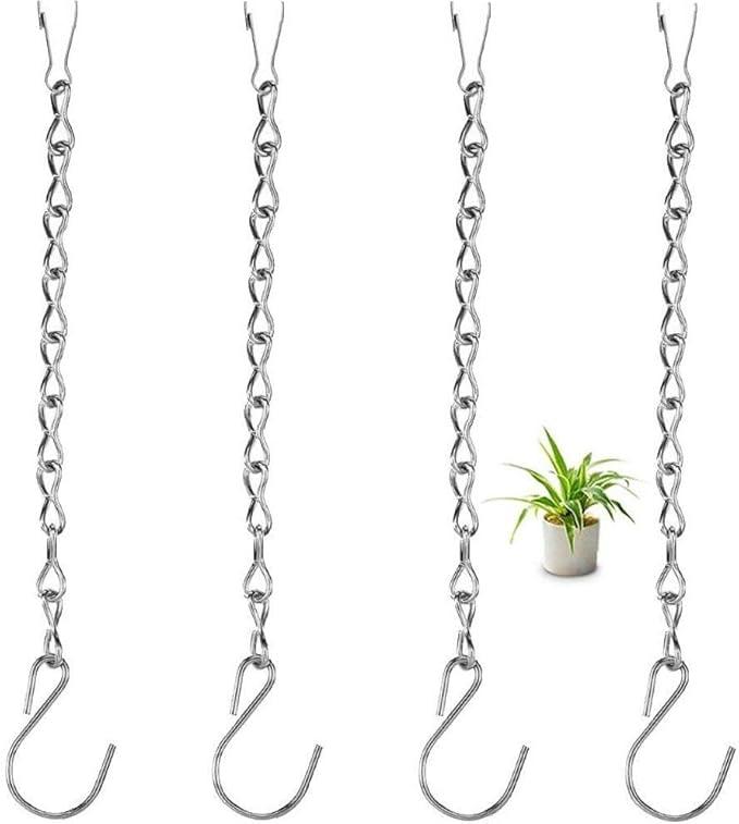 Hanging Chains with Clip and Hook 14 pcs Replacement Set of Hanging Basket Metal Chains for Bird Feeders Planters Lanterns 