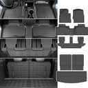powoq 7 Seats Floor Mat Compatible with 2020-2026 Ford Explorer Cargo Mat Trunk Cargo Liner TPE Backrest Floor Liner Replacement for 2020-2026 Ford Explorer Accessories