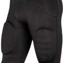 CHAMPRO Men's Standard Safety Practice Football Pants with Pads. Black Medium