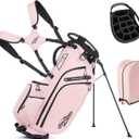 Lightweight Golf Stand Bag, 14 Way Golf Bags with Full Length Dividers for Men Women, Encrypted 900D Weather-Proof Club Carry Bag with Ergonomic Dual Strap, Cooler Pockets, 9 Pockets