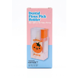 Orbit Orange Dental Floss Pick Holder, Includes 10 Floss Picks Pack Of 2