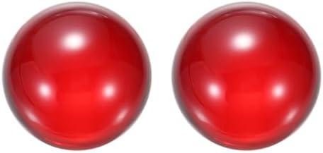 uxcell 2pcs Clear Acrylic Contact Juggling Ball Practice Juggling Ball for Beginners and Single Balls Tricks 1"- 25mm Red