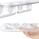 Window Garden Double Veg Ledge - Window Shelf for Plants, Clear Acrylic Shelves - Suction Cup Indoor Plant Holder - Glass Window Sill Extender for Microgreens Kit, Planters (1 Pack)