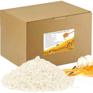 TRINIDa White Beeswax Pellets 10LB, 100% Organic White Beeswax, Beeswax for Candle Making, Body, Skin Care DIY, Lip Balm and Soap Making Supplies (white 10lb)