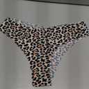 Women's 10 Pack Thongs Set Leopard Print Seamless Brief Floral Scallop Mid Rise No Show Panty Set (X-Large, Multicolor)