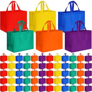 Nush Nush Shiny Rainbow Gift Bags Bulk, Set of 30 - Reusable Medium Gift Bags with Handles - Purple Goodie Bag Perfect for Halloween, Holidays, Birthday Party Favor, Small Business, Events - 8Wx4Dx10H