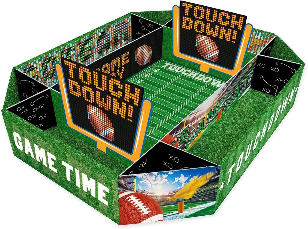 Gatherfun Football Party Supplies Kit - Tailgate, Birthday & Party Food Tray Set | Football Party Decorations & Favors