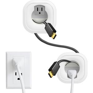 in-Wall Cable Management kit, Cord Hiding for Wall, Hide TV Wires When Mounting A TV, Includes Power & Low Voltage Cable Management, Includes Hole Saw Drill Attachment for Easy Install