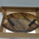 Corner Floating Shelves, Rustic Brown Wood, Set of 2, Wall Mount Storage with Guardrail for Bathroom Kitchen Living Room