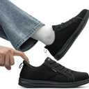 LARNMERN Steel Toe Shoes Men Hands Free Work Shoes Slip On Safety Toe Sneakers Lightweight Comfortable Walking (11 Wide, Black)