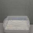 Plastic Cupcake Carrier 24 Count, 2-Layer Cupcake Holder Carries with Lid & Handles, Cookie, Cake, Cupcake and Brownie Storage Carrier, Reusable Cupcake Box