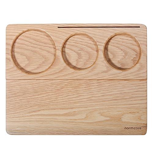 Normcore Tamping Mat - Natural OAK Espresso Tamping Station - Coffee Tamper Holder Mat Portafilter Mat For Baristas - Patent Pending - Solid American White OAK Wood