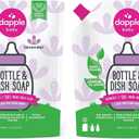 Dapple Baby Bottle Soap, Hypoallergenic Dish Soap for Baby Bottles, Powered by Plants, Lavender, 34 Fl Oz Refill (Pack of 2)