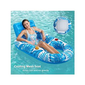 Etegow Inflatable Pool Float Adult - Pool Floaties Lounger Floats Raft Floating Chair Water Floaties for Swimming Pool Lake Lounge Float with Cup Holders Beach Pool Party Toys for Adults