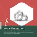 Christmas Decorations Vase, Flower Vase, Silver Vases for centerpieces, Aluminum Metal Vases, Modern Minimalist Indoor Dcor Luna Love Design Set of 2-2025 Thanksgiving, Home : 8.65"x 3.75"x 5"H