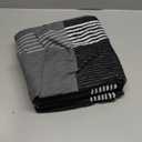 Mixweer Caddy Golf Towel 22" x 42" Large Caddy Towel Camping Sport Towels Cotton Soft Towels for Man Golf Lovers (Black With White Stripe)