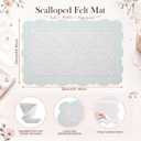 36 x 24 Inch Scalloped Felt Bulletin Board,Sage Green Marigold, 23.6" x 11.8"