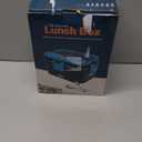 Eocolz Electric Lunch Box Food Heater 100W, Food Warmer with Dual Container 1.8L Portable Heated Lunch Box for Car Truck Work Stainless Steel Fork & Spoon 12/24/110V for Adults Lonchera Elctrica (Black)