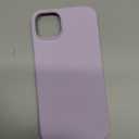 ORNARTO Compatible with iPhone 14 Plus Case 6.7, Slim Liquid Silicone 3 Layers Full Covered Soft Gel Rubber Phone Case Protective Cover 6.7 Inch-Pastel Lilac
