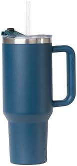 Sip+Sea Cayman 40 oz Stainless Steel Tumbler with Handle, Lid, and Straw | Double Wall Vacuum Insulated