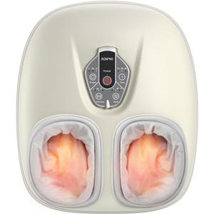 RENPHO Foot Massager Machine with Heat [2026 Upgraded], Shiatsu Foot Massager for Plantar Fasciitis, Birthday Gifts for Women Men, Cordless Control, Exclusive Voice Control, Beige