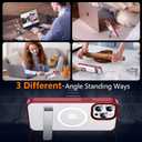 6 x SPIDERCASE Magnetic for iPhone 13 Pro Max Case, with 2Pcs [Tempered Glass Screen Protector] [ Military Grade Drop Protection] Invisible Kickstand Slim Case for iPhone 13 Pro Max 6.7", Red