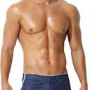 Men's Mesh 3 Inch Retro Workout Shorts Lounge Running Sexy Gym Athletic Fitness Casual Booty Short Shorts (XX-Large Short, A Royal Blue)