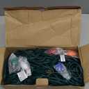 50FT C7 LED Multicolor Christmas Lights, Outdoor String Lights with 55 Multicolor LED Ceramic Bulbs(5 spare), Vintage Christmas Lights for Indoor Outdoor Xmas Tree Home Party Decorations, Green Wire