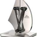 VN3 Professional Knife Sharpener | 3-Action Streamlined Sailboat Design for Effortless Knife Sharpening - The Ultimate Tool for Precision 11 to 21 Degree Angles (Upgrade Stainless Steel)