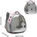 Portable Travel pet Backpack Carrier Hamster Bag Guinea Pig Bird Small Dog cat Turtle Carrier Rabbit Cage Squirrel Bearded Dragon Breathable Hangbag (Pink)