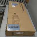 HITNET Tilt Out Laundry Hamper, Bamboo Bathroom Cabinet with Pull Out Removable Bag and 2 Tier Storage Shelves, 10 Gal Clothes Basket with Metal Handle, Black