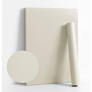 Dimoon 236"x17.3" Skin Thicken Cream Wallpaper Stick and Peel Wallpaper White Removable Wallpaper White Waterproof Cream Contact Paper Pure Wall Self Adhesive Countertop Cupboard PVC Roll