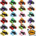 SUNPROUND 24 Pack Monster Truck Toys for Kids, Mini Push and Go Friction Cars Bulk, Party Favors, Goodie Bag Stuffers, Classroom Prizes, Birthday Gifts for Boys and Girls