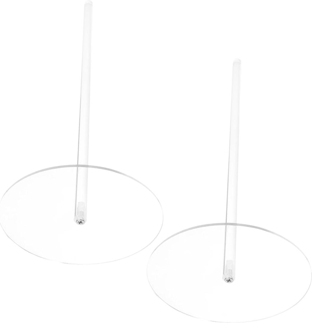 Sleek Acrylic Donut Display Tower 2-piece Serving Stands Stylish for Parties Birthdays and Weddings Quick Assembly