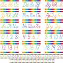 15 Pieces Cursive Alphabet Line Bulletin Board Set ABC Banner Alphabet Classroom Wall Strips Wall Decor for Pre-School Kindergarten Elementary Nursery Homeschool