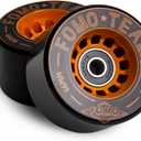 FOMOTEAM Roller Speed Skate Wheels Racing Wheels 66mm38mm Outdoor or Indoor with ABEC-9 Bearings 82A (Set of 8) (BLACK-BROWN)