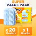 Heavy Duty Duster Refills for Swiffer Duster, 20 Count Duster Refills with 1 Handle, Multisurface 360 Dusters with 4X Microfibers, Unscented Disposable Dusters for Cleaning