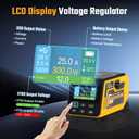 300W Adjustable Voltage Regulator Compatible with Dewalt 20V Battery, Adjustable 2-30V DC Output, 18W Type-A & PD3.1 140W Type-C Fast Charging, 15W Magnetic Wireless Charger