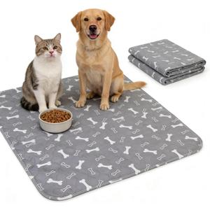 Washable Reusable Pet Training Pads, Non-Slip Leakproof Dog Pee Mat with Pheromones, Odor Resistant Absorbent Pad for Dogs and Cats (L: 31.5" 35.4")