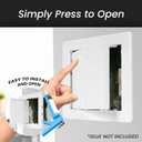Repa Market 6 x 8 Access Panel for Drywall and Ceiling White ABS Plastic Door Panel, Wall Hole Cover Plate - Rustproof, Easy Access and Installation, Hinged Door for Plumbing Electrical Utility