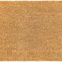 KANKUN Coco Coir Door Mat with Heavy Duty Backing, Welcome Doormat (17" x 30"), Doormat Entrance (Plain - Anti Shedding)