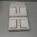 2 Pack Cocktail Napkin Holder for Table,Natural Marble Napkins Holder with Metal Wire,Modern Tissue Paper Dispenser for Dining Table Bar Kitchen (6.8 x 6.8 inch Cocktail Napkin Holder)