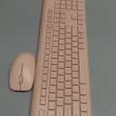 Wireless Keyboard and Mouse Combo, Full Size Silent Ergonomic Keyboard and Mouse, Long Battery Life, Optical Mouse, 2.4G Lag-Free Cordless Mice Keyboard for Computer, Mac, Laptop, PC, Windows(Pink)