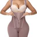 POP CLOSETS Fajas Colombianas Full Body Shapewear For Women Tummy Control Body Shaper With Zipper And Hooks, XXL