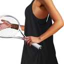 Nirovien Womens Tennis Dress Workout Mini Dress with Shorts Sleeveless Spaghetti Straps Golf Athletic Dresses, XS