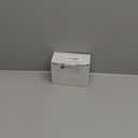 2 Pack Qtip Holder Dispenser with Bamboo Lids - 10 oz Clear Plastic Apothecary Jar Containers for Vanity Makeup Organizer Storage - Bathroom Accessories Set for Cotton Swab, Ball, Pads, Floss