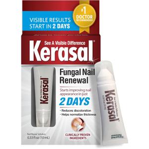 Kerasal Nail Renewal, Restores Appearance of Discolored or Damaged Nails, 0.33 fl oz (Packaging May Vary)